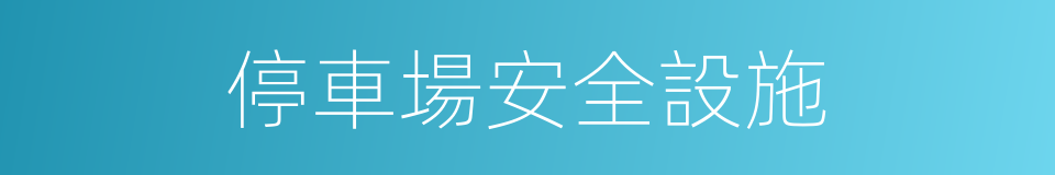 停車場安全設施的同義詞