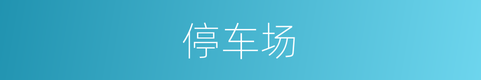 停车场的意思