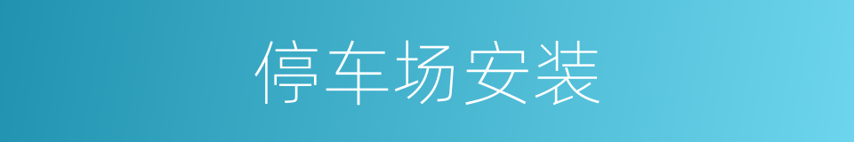 停车场安装的同义词