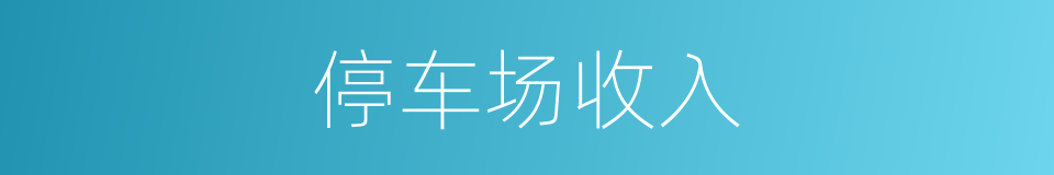 停车场收入的同义词