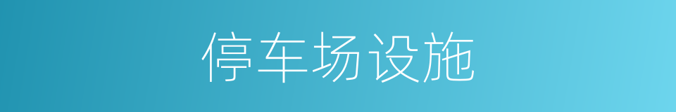 停车场设施的同义词