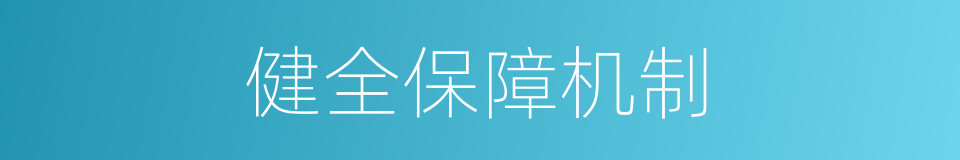 健全保障机制的同义词