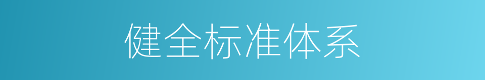 健全标准体系的同义词