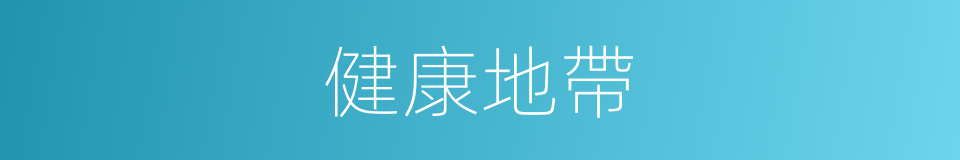 健康地帶的同義詞