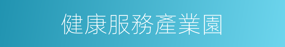 健康服務產業園的同義詞
