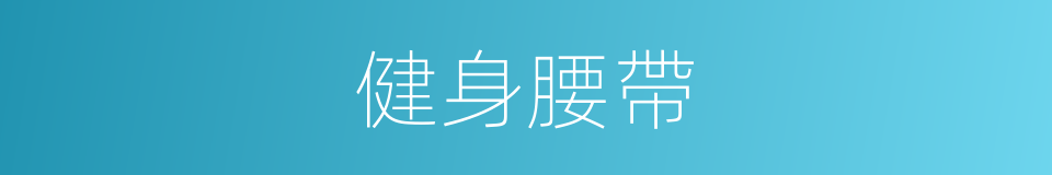 健身腰帶的同義詞