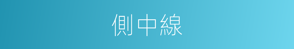 側中線的同義詞