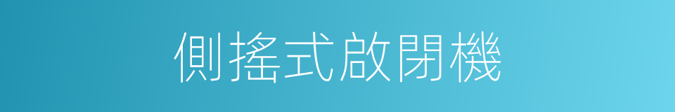 側搖式啟閉機的同義詞