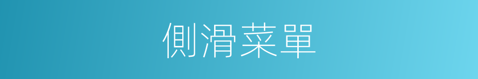 側滑菜單的同義詞