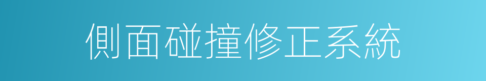 側面碰撞修正系統的同義詞