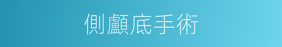 側顱底手術的同義詞