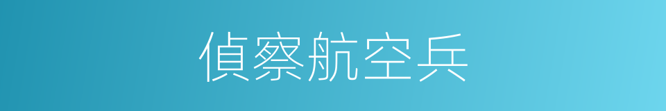 偵察航空兵的同義詞