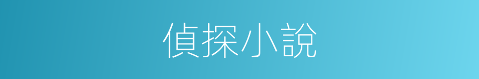 偵探小說的意思