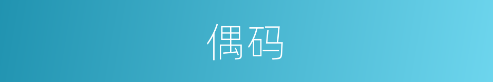 偶码的同义词