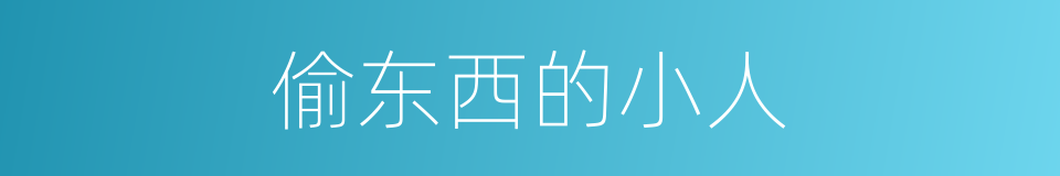 偷东西的小人的同义词