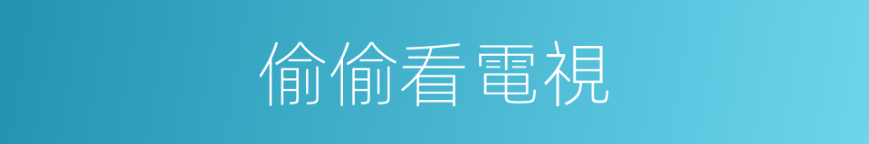 偷偷看電視的同義詞