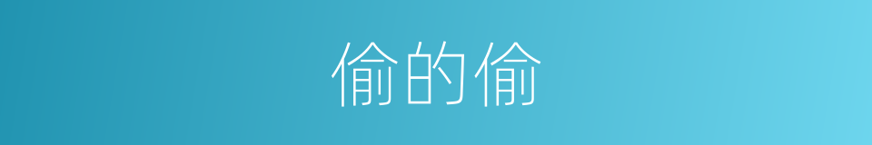 偷的偷的同义词