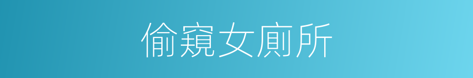 偷窺女廁所的同義詞