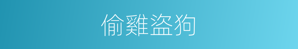 偷雞盜狗的意思