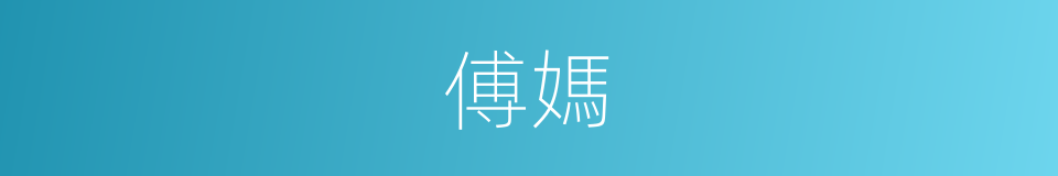 傅媽的同義詞