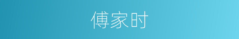 傅家时的同义词