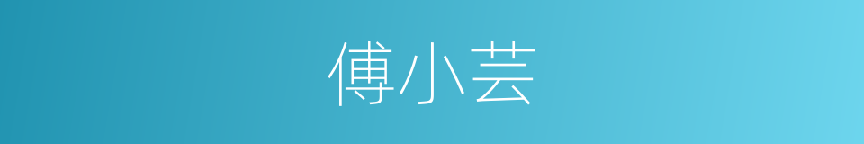 傅小芸的同义词