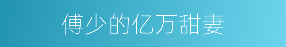傅少的亿万甜妻的同义词