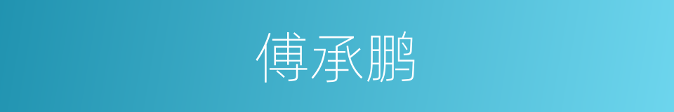 傅承鹏的同义词