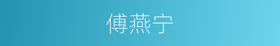 傅燕宁的同义词