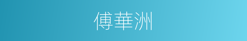 傅華洲的同義詞