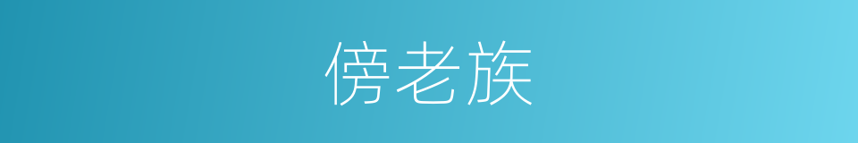 傍老族的同义词