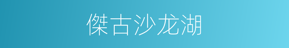 傑古沙龙湖的同義詞