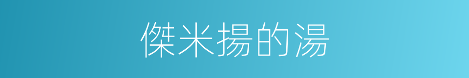 傑米揚的湯的同義詞