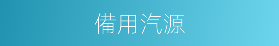 備用汽源的同義詞