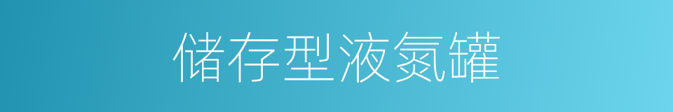 储存型液氮罐的同义词