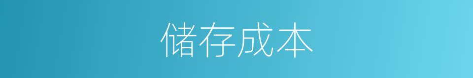 储存成本的同义词
