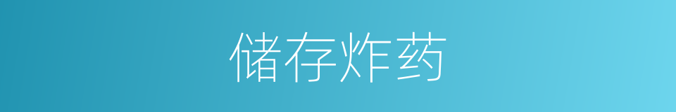 储存炸药的同义词