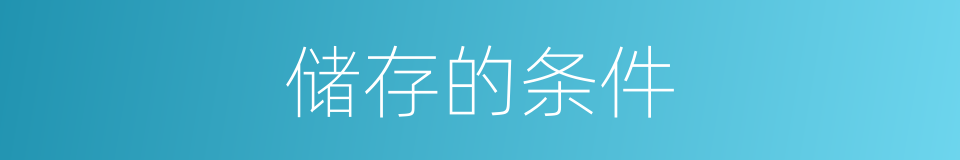 储存的条件的同义词
