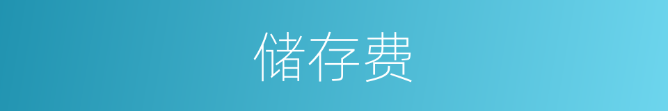 储存费的同义词