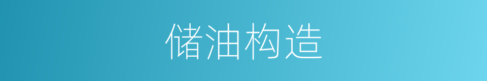 储油构造的同义词