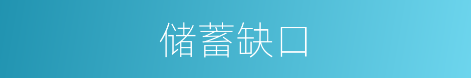 储蓄缺口的同义词