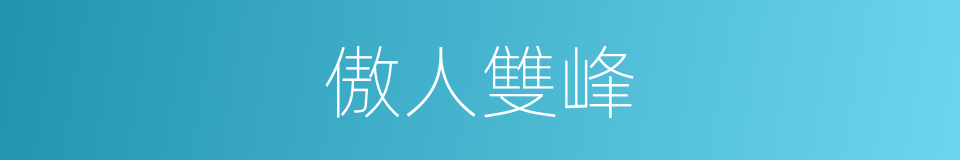 傲人雙峰的同義詞