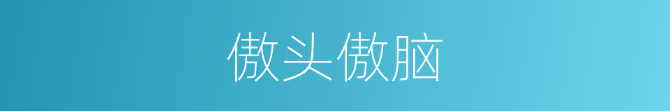 傲头傲脑的意思