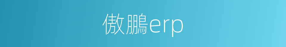 傲鵬erp的同義詞