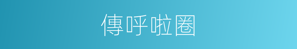 傳呼啦圈的同義詞