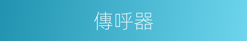 傳呼器的同義詞