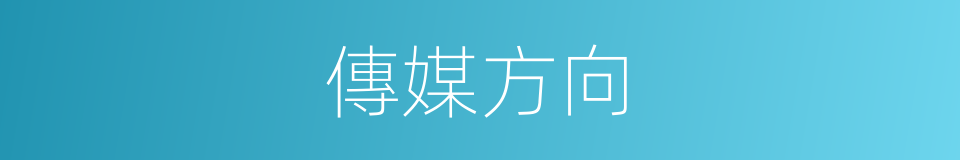 傳媒方向的同義詞