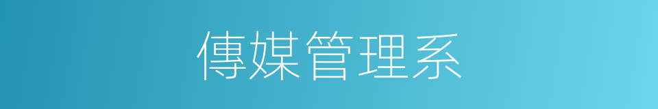傳媒管理系的同義詞