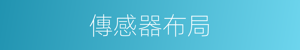 傳感器布局的同義詞