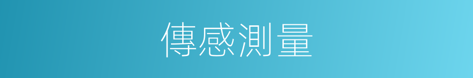 傳感測量的同義詞